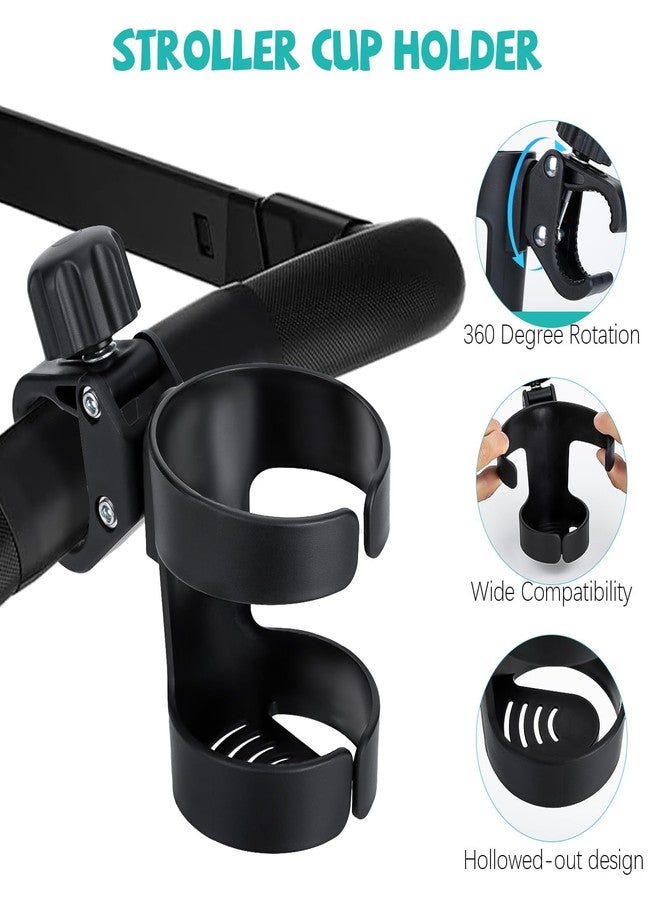 Runhike Stroller Cup Holder Compatible with Thule,360° Rotatable Stroller Accessories with Large Caliber,Black - Image 3